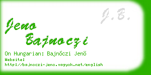 jeno bajnoczi business card